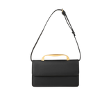 Black Structured Shoulder Handbag