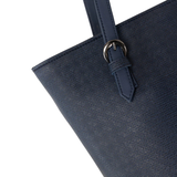 Navy Textured Tote Bag