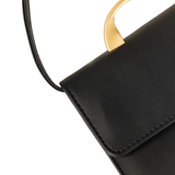 Black Structured Shoulder Handbag