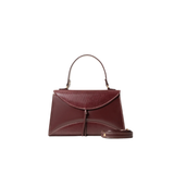 Maroon Textured Flap Handbag