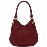 Faux Leather Medium Hobo Bag