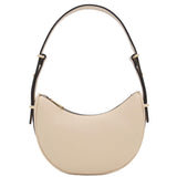 Small Crescent Smooth PU Leather Underarm Shoulder Bag