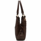 Faux Leather Medium Hobo Bag
