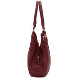 Faux Leather Medium Hobo Bag