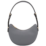 Small Crescent Smooth PU Leather Underarm Shoulder Bag
