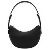 Small Crescent Smooth PU Leather Underarm Shoulder Bag