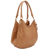 Faux Leather Medium Hobo Bag