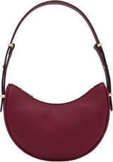 Small Crescent Smooth PU Leather Underarm Shoulder Bag