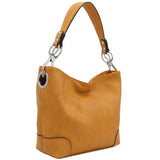 Hobo Shoulder Bag with Big Snap Hook Hardware