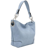 Hobo Shoulder Bag with Big Snap Hook Hardware