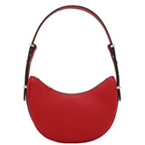 Small Crescent Smooth PU Leather Underarm Shoulder Bag