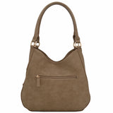 Faux Leather Medium Hobo Bag