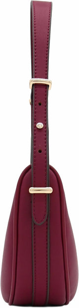 Small Crescent Smooth PU Leather Underarm Shoulder Bag
