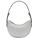 Small Crescent Smooth PU Leather Underarm Shoulder Bag