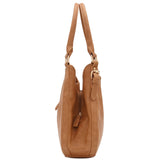 Faux Leather Medium Hobo Bag