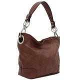 Hobo Shoulder Bag with Big Snap Hook Hardware