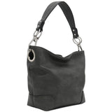Hobo Shoulder Bag with Big Snap Hook Hardware