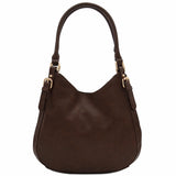Faux Leather Medium Hobo Bag
