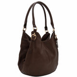 Faux Leather Medium Hobo Bag