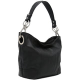 Hobo Shoulder Bag with Big Snap Hook Hardware