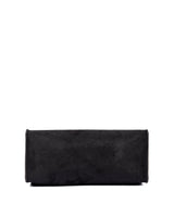 Black suede multi compartment satchel bag