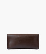 Dark brown multi compartment satchel bag