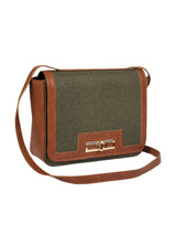 Green & Dark Orange Classic Handbag -