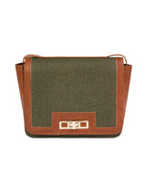 Green & Dark Orange Classic Handbag -