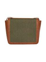 Green & Dark Orange Classic Handbag -