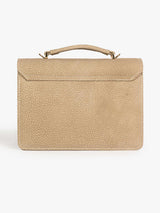 Grey Two-Toned Flap Handbag -