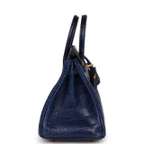Hermes Birkin 25 Bleu Saphir Alligator Matte with Gold Hardware