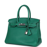 Hermes Birkin 30 Vert Vertigo Clemence Palladium Hardware