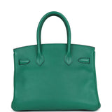 Hermes Birkin 30 Vert Vertigo Clemence Palladium Hardware