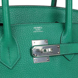 Hermes Birkin 30 Vert Vertigo Clemence Palladium Hardware