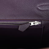 Hermes Birkin 35 Raisin Clemence Palladium Hardware