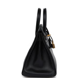Hermes Birkin 25 Black Box Gold Hardware