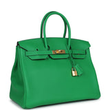 Hermes Birkin 35 Bambou Clemence Gold Hardware