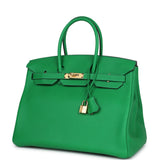 Hermes Birkin 35 Bambou Clemence Gold Hardware