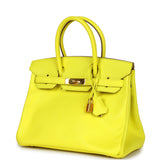 Hermes Birkin 30 Lime Epsom Gold Hardware
