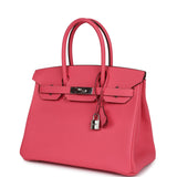 Hermes Birkin 30 Rose Azalee Epsom Palladium Hardware