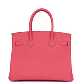 Hermes Birkin 30 Rose Azalee Epsom Palladium Hardware