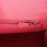 Hermes Birkin 30 Rose Azalee Epsom Palladium Hardware