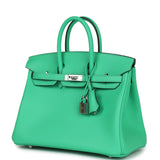 Hermes Birkin 25 Vert Comics Swift Palladium Hardware