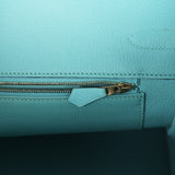 Hermes Birkin 35 Bleu Atoll Epsom Gold Hardware
