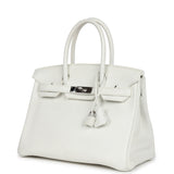 Hermes Birkin 30 White Clemence Palladium Hardware