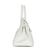 Hermes Birkin 30 White Clemence Palladium Hardware