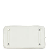 Hermes Birkin 30 White Clemence Palladium Hardware