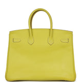 Hermes Birkin 35 Lime Candy Epsom Palladium Hardware