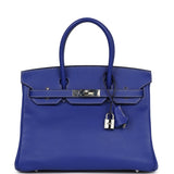 Hermes Birkin 30 Bleu Electric Candy Epsom Palladium Hardware