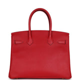 Hermes Birkin 30 Rouge Casaque Epsom Gold Hardware